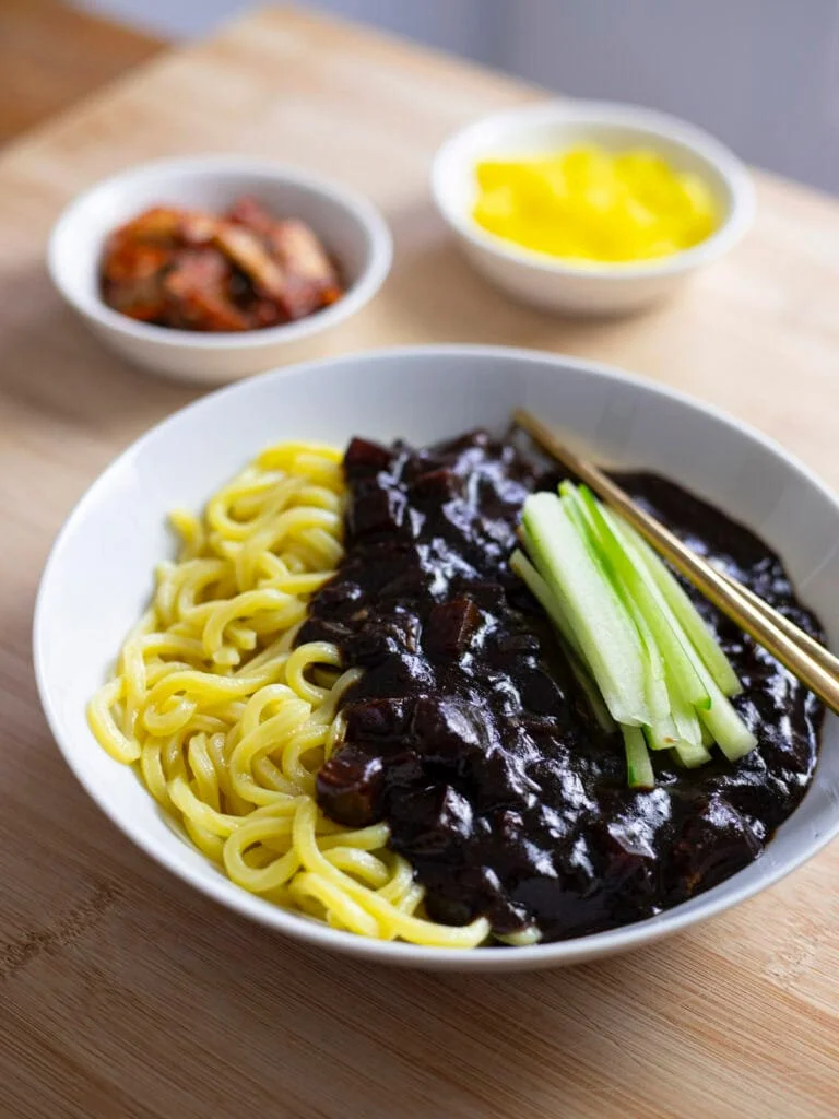8. Jjajangmyeon: Black Bean Noodles