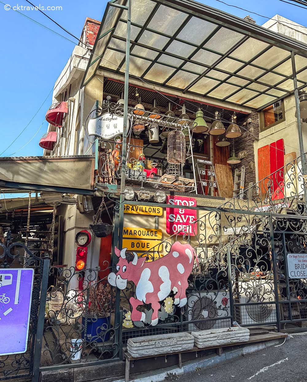 Korean and international dishes representing a full food day in Itaewon Seoul