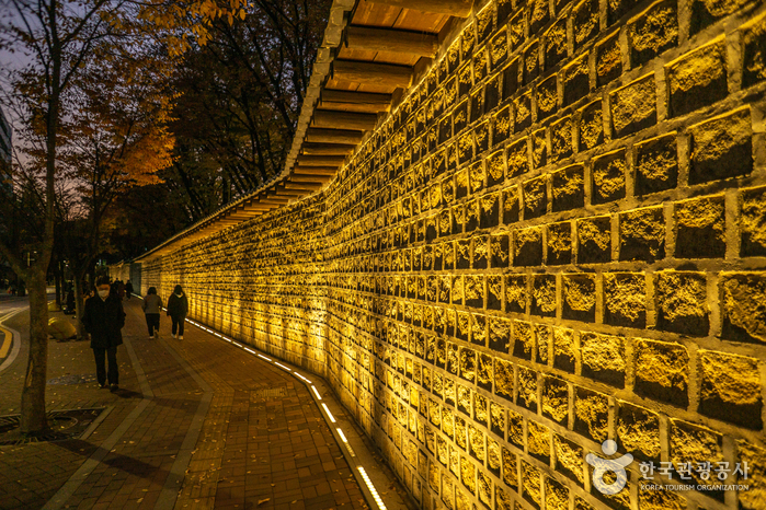 4. Walk the Deoksugung Stone Wall Path Under Yellow Ginkgo Trees