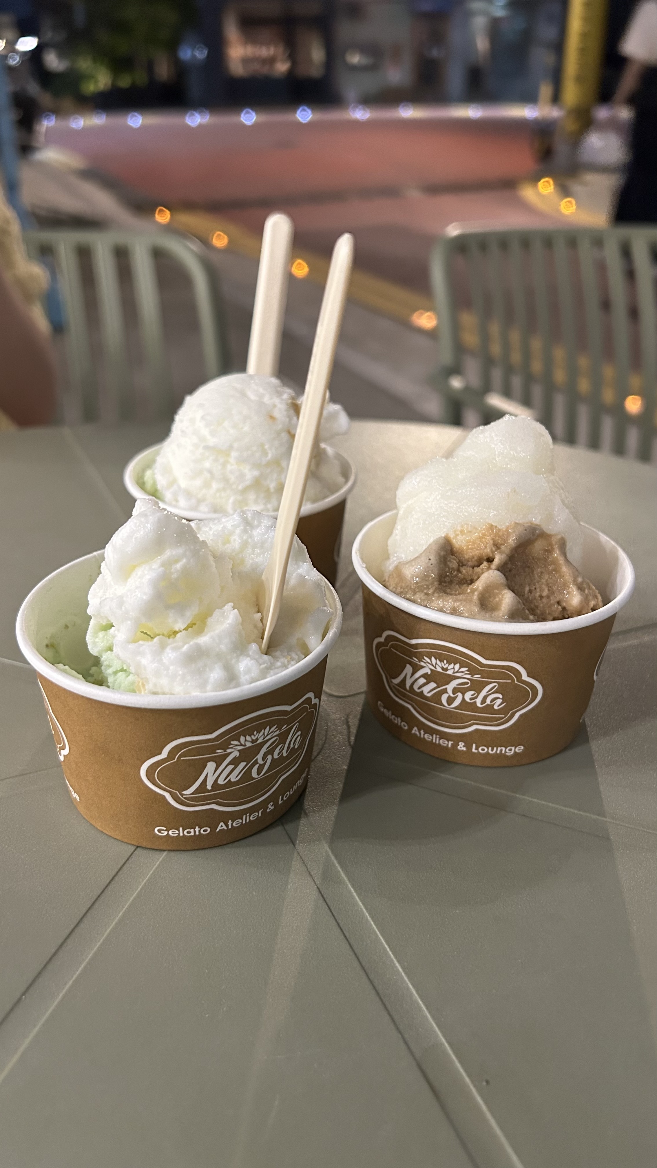 Gelato after seafood boil dinner in Apgujeong Seoul