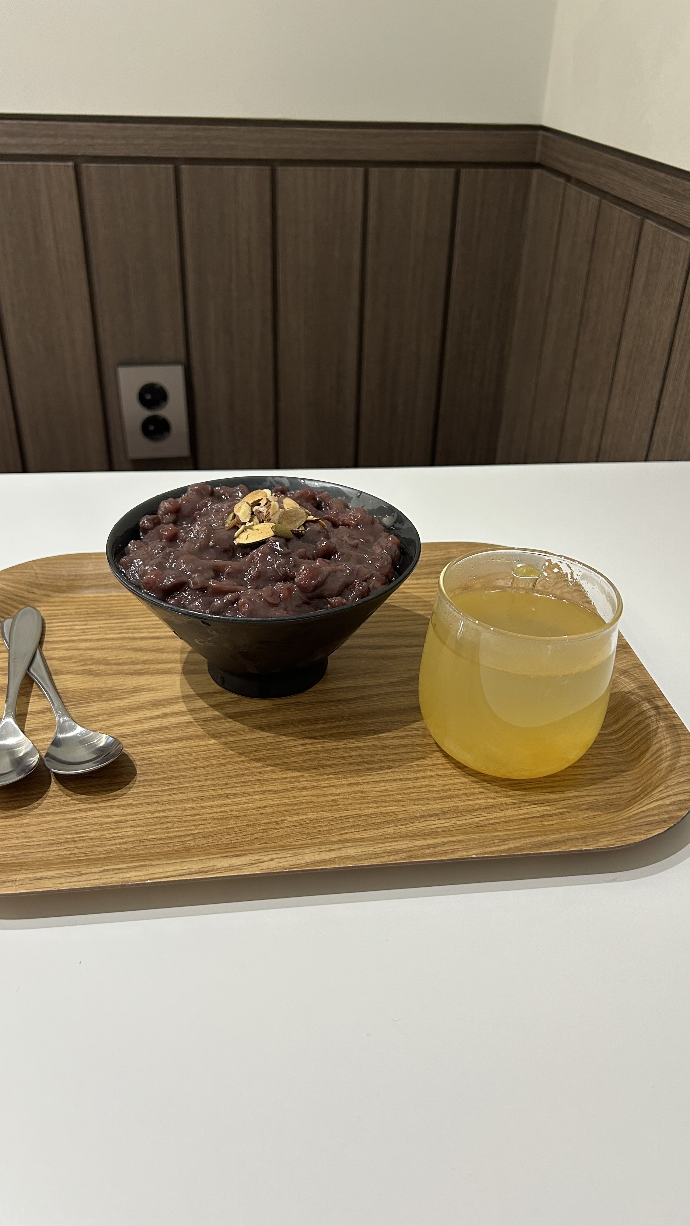 Traditional red bean bingsu eaten near Jagalchi Market in Busan