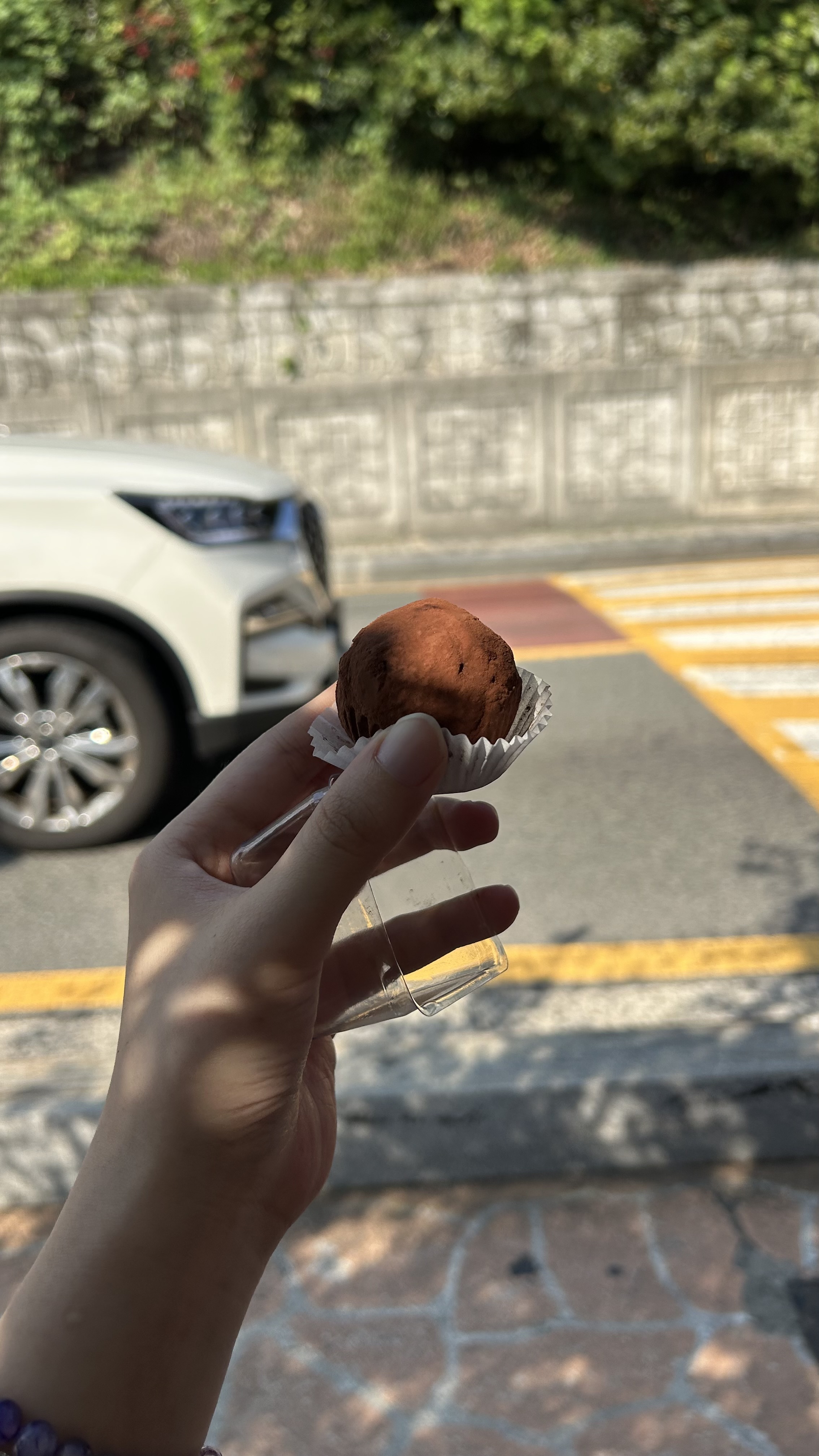 Dubai chocolate cookie from an ocean-view cafe in Huinnyeoul, Busan