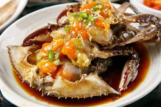 Korean blue crab dish served during the autumn season