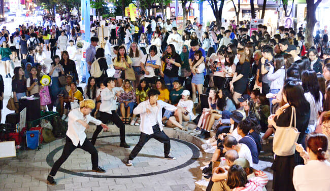 8. 8:00 PM: Walk Through Hongdae and Watch Busking