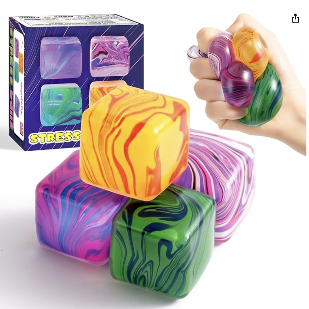 Squishy Fidget Stress Cube Pack